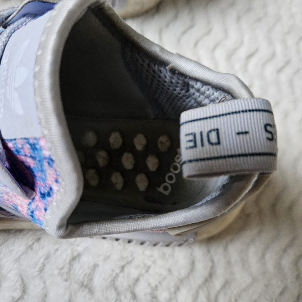 Adidas Blue Pink Marble Art Sneakers - Picture 8 of 12